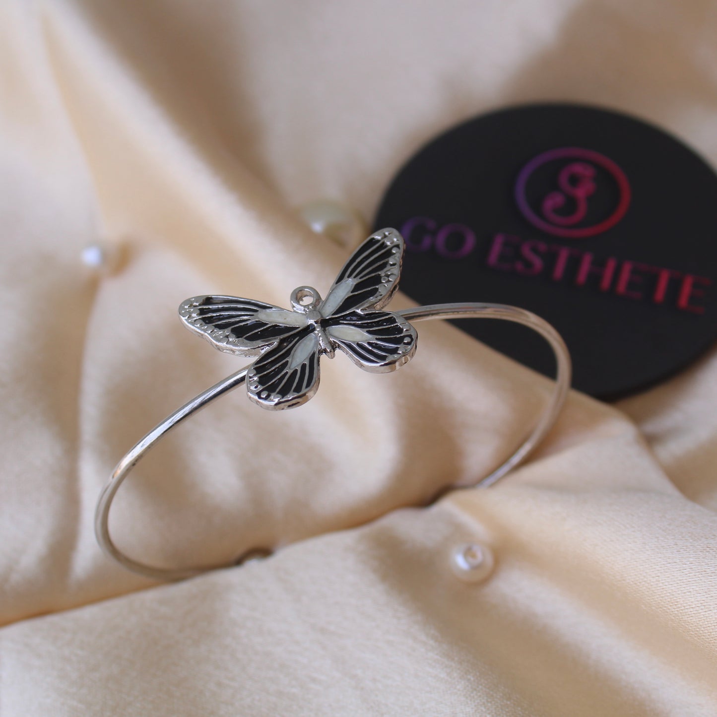 Beautiful Butterfly Design Silver Bracelet