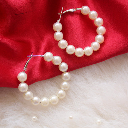 Pretty Pearls Hoops