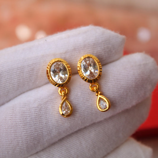 Golden Diamond Studs Earrings