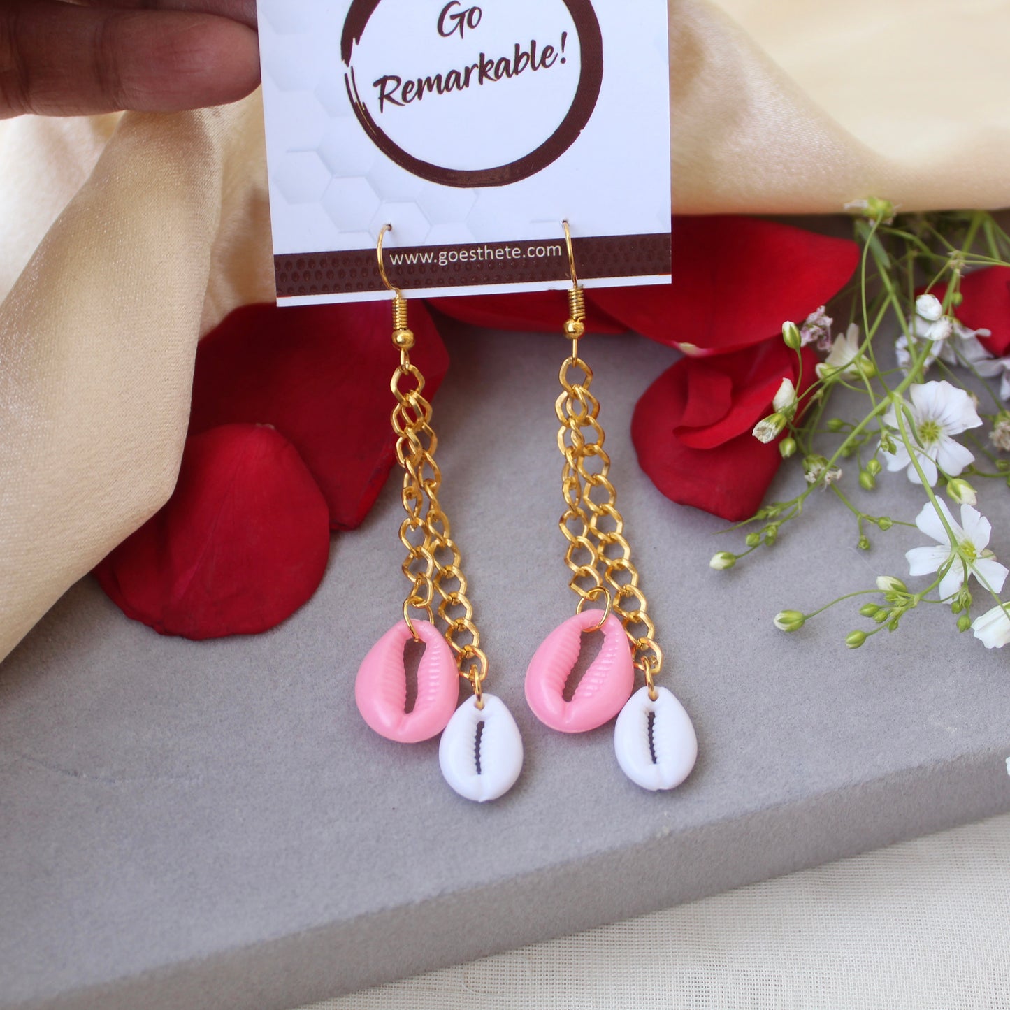 Pretty Shell Design Hook Earrings
