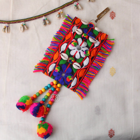 Gujarati Kachhi Work Purse With Hook