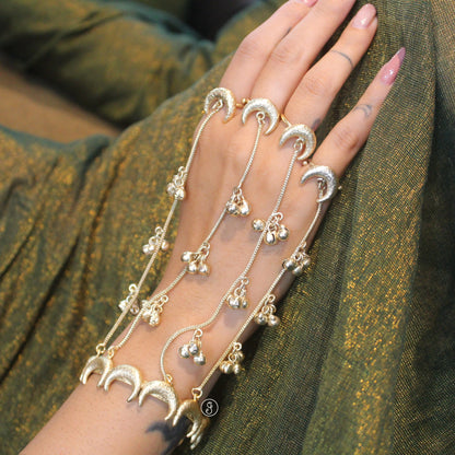 Kashmiri Brass Chand Hathful Hand Accessory (Single)