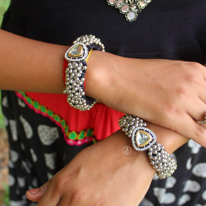 Stunning ghungroo & Kundan Work Bracelet (Single)