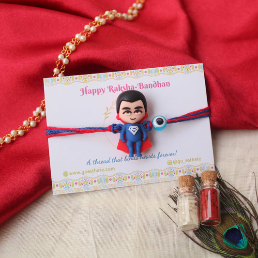 Superman With Evil Eye Rakhi For Kids