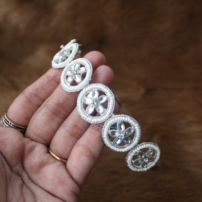 Silver Stones & Beads Work Hairband