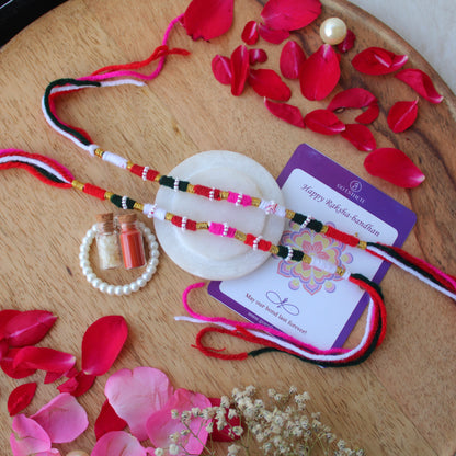 Sets of Multi-Coloured Raksha Sutra Rakhi