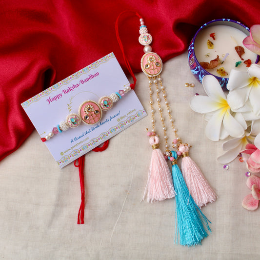 Gorgeous Rakhi Pair For Bhaiya-Bhabhi