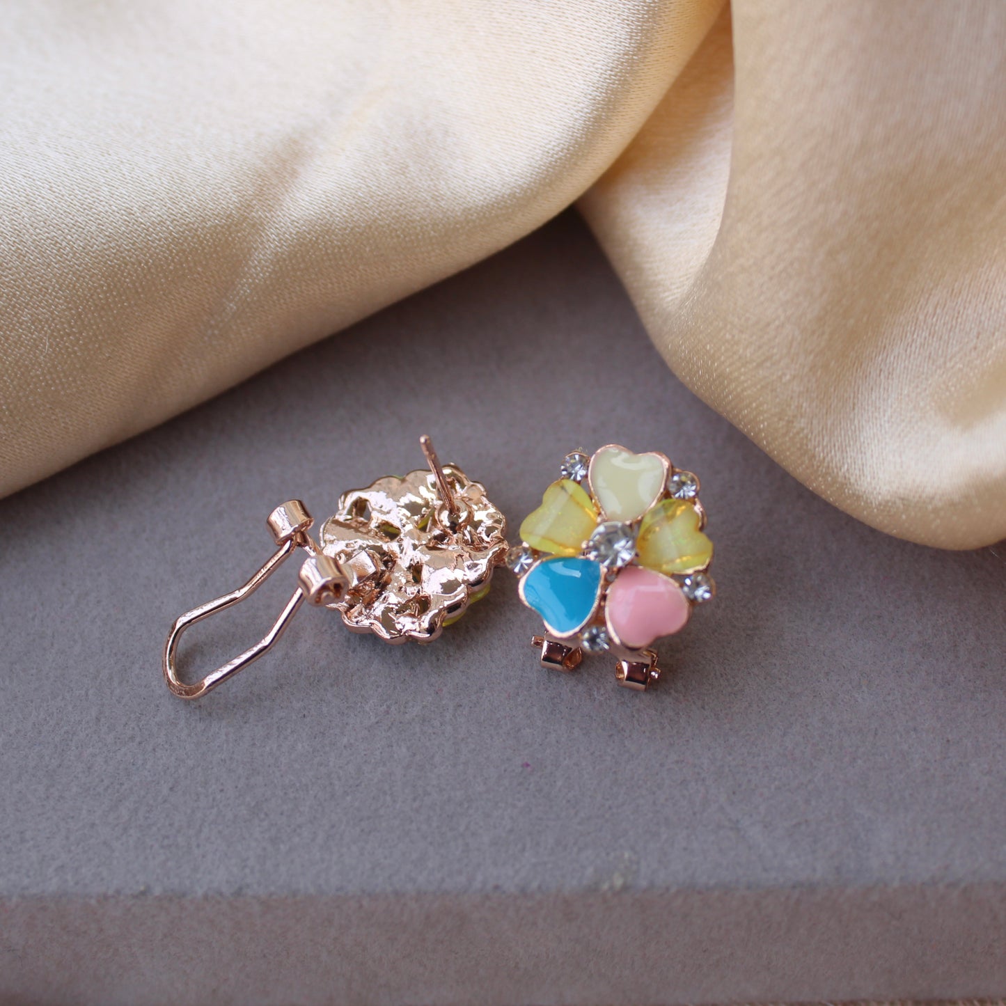 Charming Flower Multicoloured Studs