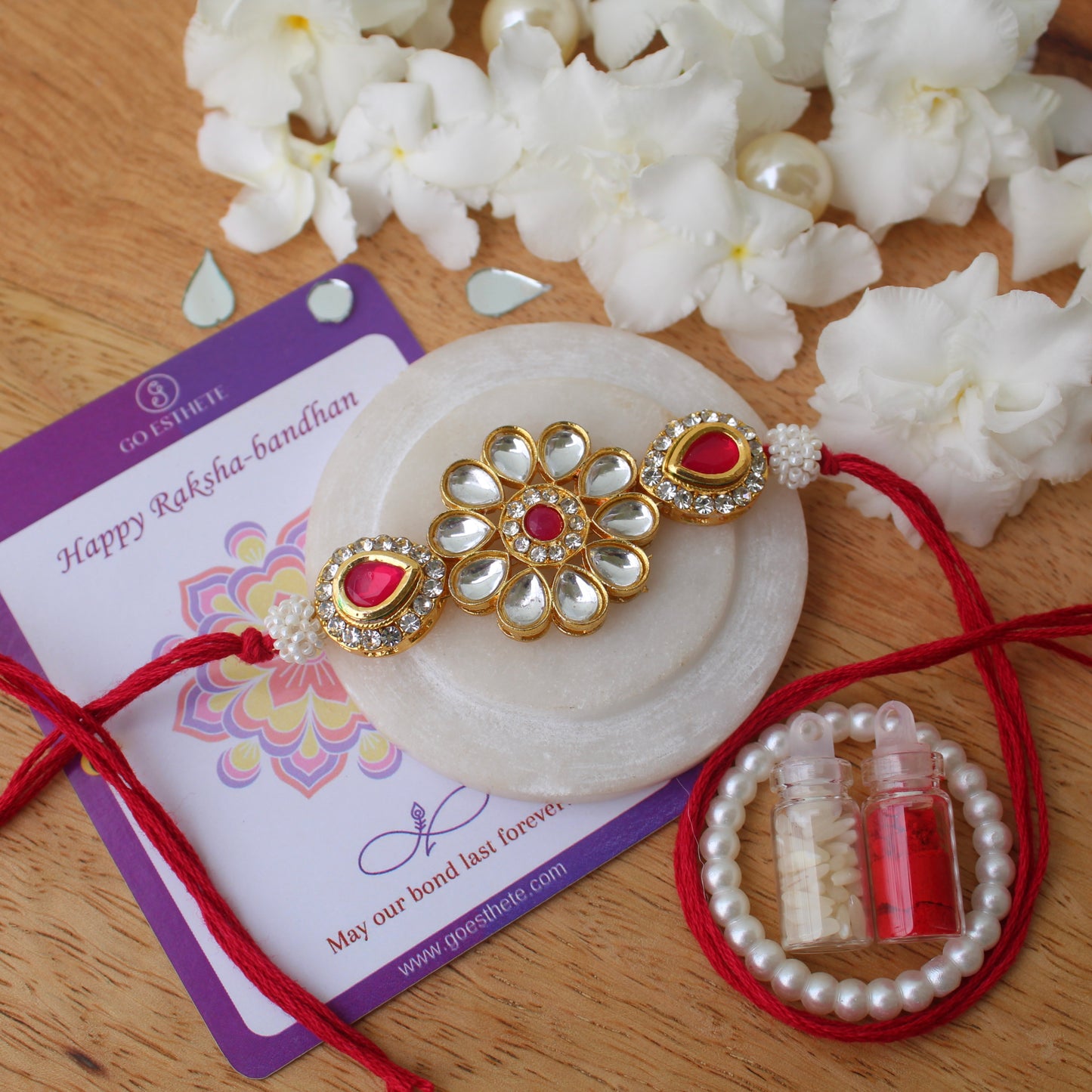 Beautiful Flower Design Premium Rakhi