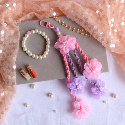 Pastel Floral Bhai & Bhabhi Rakhi Set