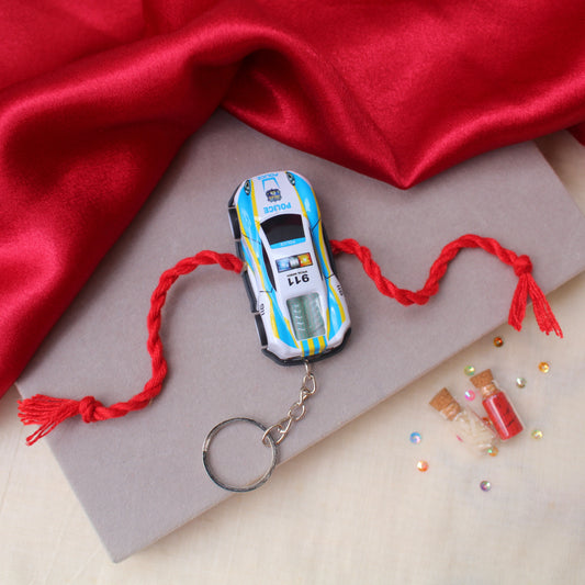 Car Toy Rakhi With Keychain For Kids (Single)