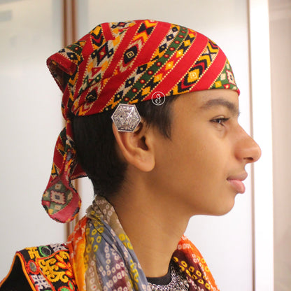 Red & Multicoloured Elegant Unisex Bandana