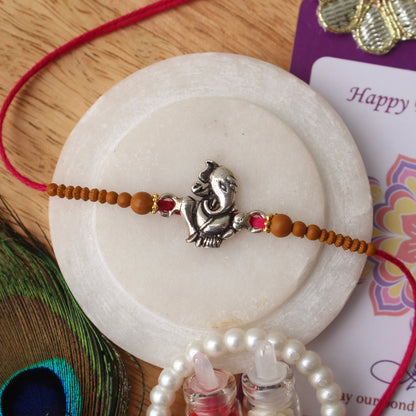 92.5 Sterling Silver Lord Ganesha Rakhi