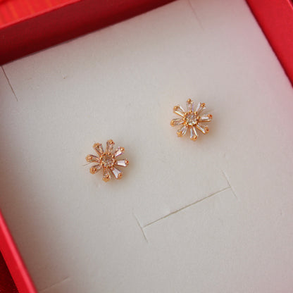 Rose Gold AD Diamonds Mini Studs