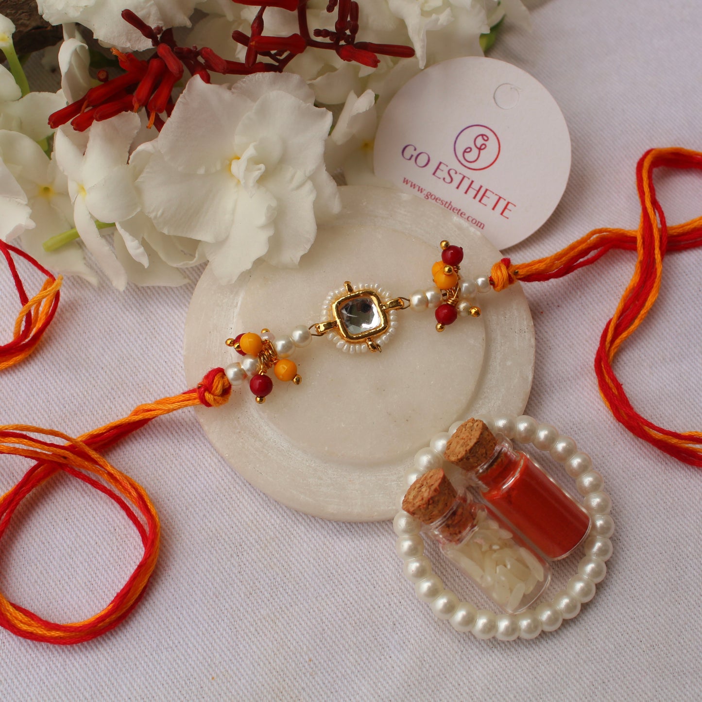 Elegant Kundan Rakhi For Brother