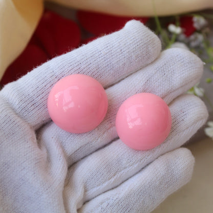 Baby Pink Large Sized Round Studs