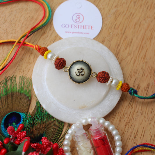 Divine OM & Rudraksh Rakhi For Brother