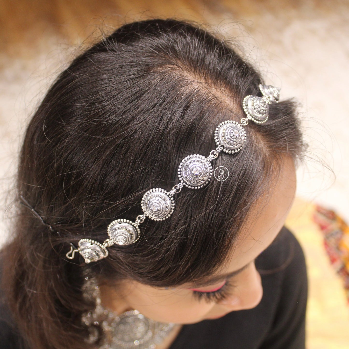 Oxidised Silver Head Accessory/Sheeshful