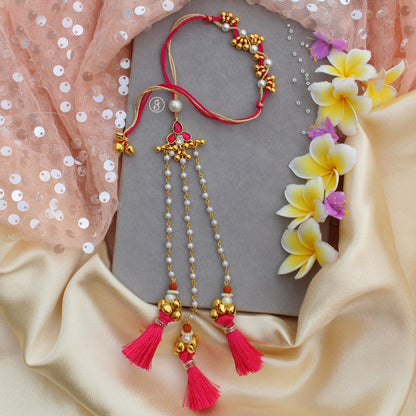 Designer Bhaiya Bhabhi Rakhi & Bracelet Lumba Set