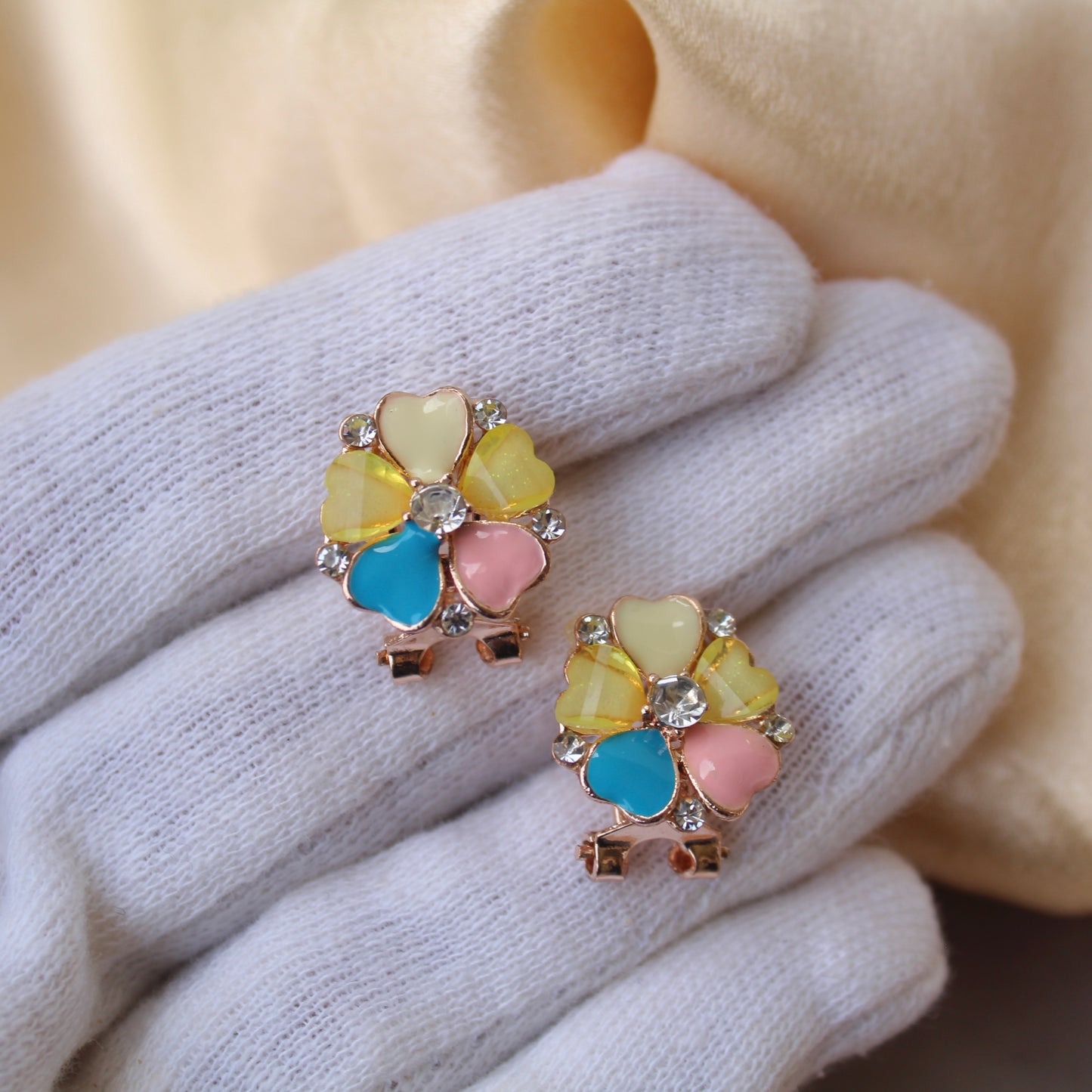 Charming Flower Multicoloured Studs