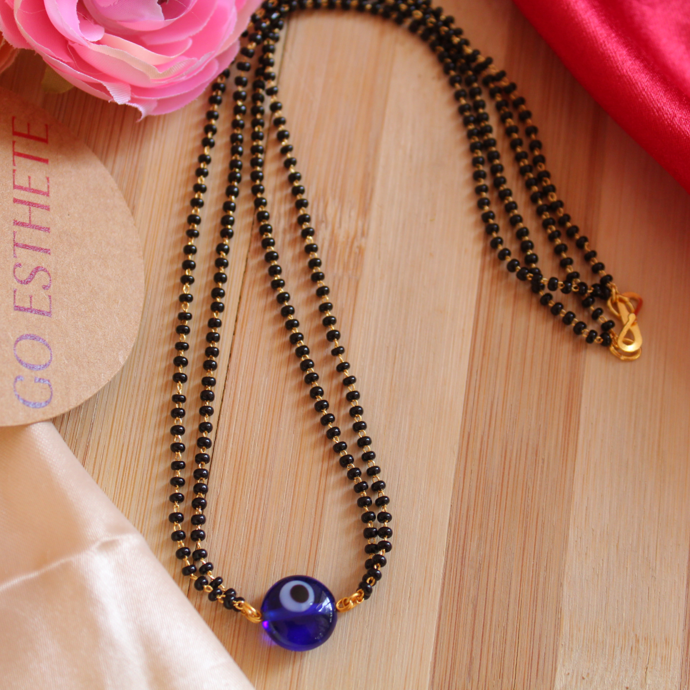 Blue Evil Eye Double Chain Mangalsutra